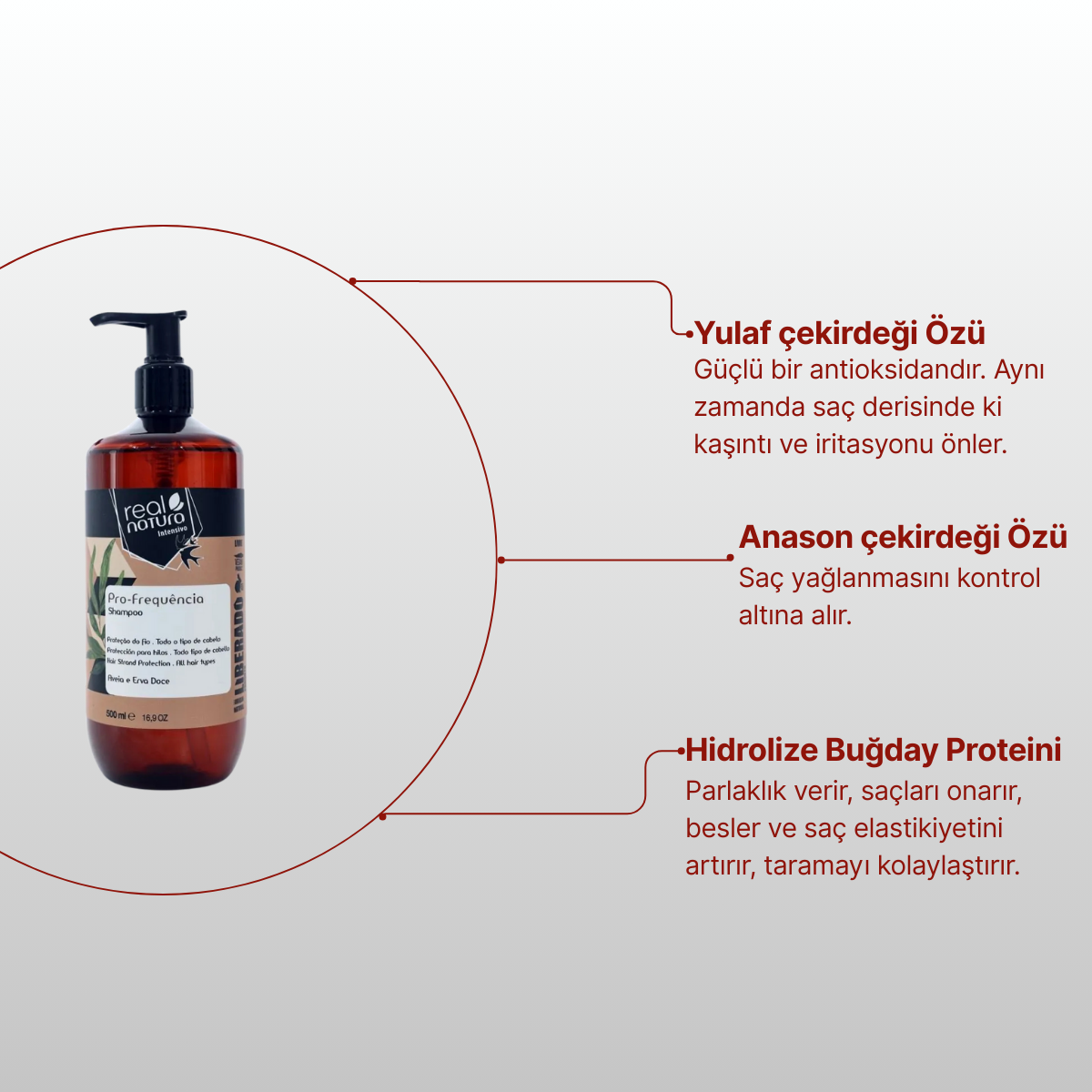 REAL NATURA CHAMPÔ SEM SAL PRO-FREQUÊNCIA 500ML - Görsel 3